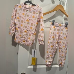 Pink Bamboo  “Summer Fun” Kids Pajama Set by Made with Magic NWT 18-24 months